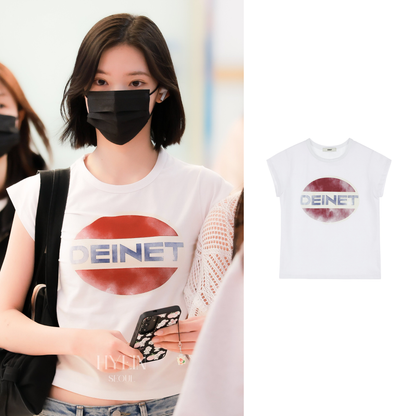 Vintage graphic cropped t-shirts in white