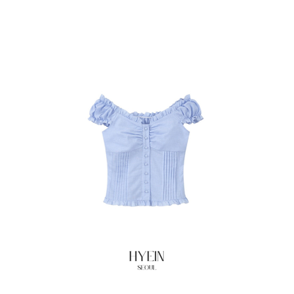 lotsyou ella blouse check blue【Hearts2Hearts(H2H) ian】